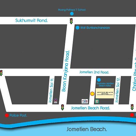 חוף ג'ומטיין Avenue Beach Hotel מראה חיצוני תמונה